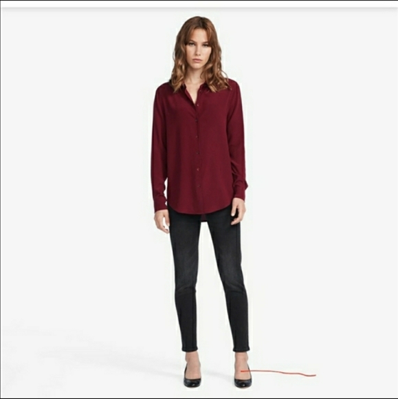 the reset Tops - NWT The Reset silk collar shirt in current size M